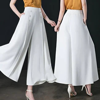 Elegant Wide-Leg Trousers - Enhances Your Figure