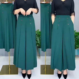 Elegant Wide-Leg Trousers - Enhances Your Figure