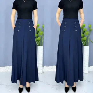 Elegant Wide-Leg Trousers - Enhances Your Figure