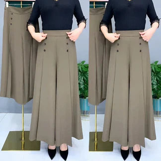 Elegant Wide-Leg Trousers - Enhances Your Figure